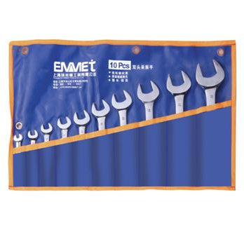 艾米頓10PCS 10件精拋平面雙頭呆扳手組套（布袋裝）