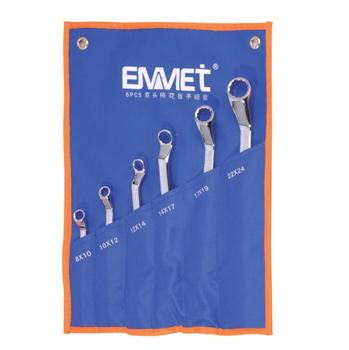 埃米頓6PCS 6件精拋平面雙頭梅花扳手組套（布袋裝）